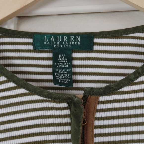 Lauren Ralph Lauren Suede Piping Petite Med - Picture 2 of 5